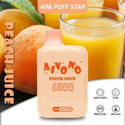 AIM Puff Star 6500 Puffs Disposable Vape – 13ml, 650mAh Rechargeable, 1.2Ω Mesh Coil, Type-C Charging