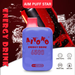 AIM Puff Star 6500 Puffs Disposable Vape – 13ml, 650mAh Rechargeable, 1.2Ω Mesh Coil, Type-C Charging