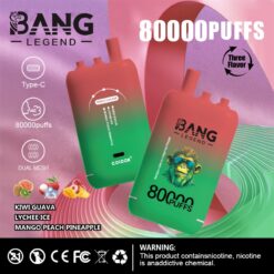 BANG 80000 Puffs Disposable Vape – 550mAh, Type-C Rechargeable, 6 Flavors, Compact Size1