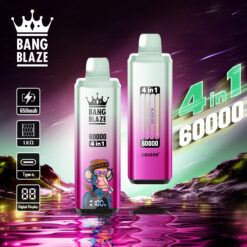 BANG BLAZE 60000 Puffs Disposable Vape  4-in-1, Type-C Charging,  Multi-Flavor