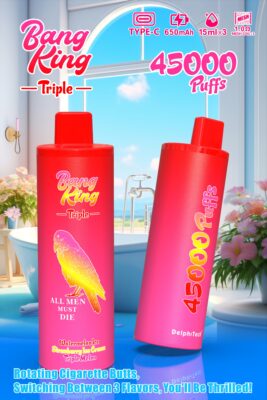 BANG KING 45000 Puffs Disposable Vape – 2x15ml Dual Tank, Rechargeable, 650mAh, 10 Flavors