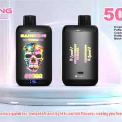 BANG KING TWINS 50000 Puffs Vape – Dual Mesh Coil, Type-C, 12 Flavors, 650mAh Battery1