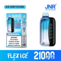 JNR Flex Ice 21000 Puffs Disposable Vape – 26ml, 1000mAh Rechargeable, Touch Screen, Adjustable Airflow & Ice, 1.2Ω Dual Mesh Coil, Type-C Charging