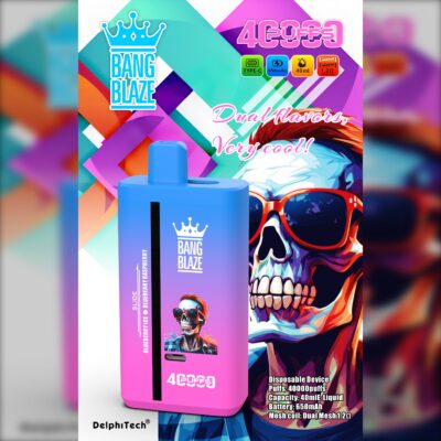 BANGBLAZE 40000 Puffs Disposable Vape BK40S – 40mL, 650mAh, 1.2Ω Mesh Coil, Type-C Rechargeable