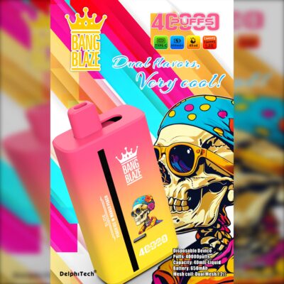 BANGBLAZE 40000 Puffs Disposable Vape BK40S – 40mL, 650mAh, 1.2Ω Mesh Coil, Type-C Rechargeable