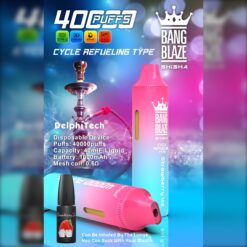 BANGBLAZE 40000 Puffs Disposable Vape BK40– 40mL, 1000mAh, Type-C Rechargeable