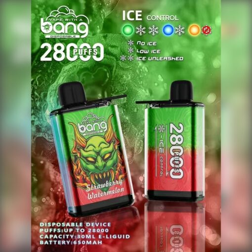 e-zigaretten set günstig Bang Einweg-E-Zigarette für 28.000 Züge – ICE Control, 30 ml, 650 mAh,  wiederaufladbar