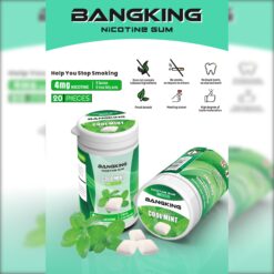Bang King 4mg Nicotine Gum – 20 Chewing Pieces, Red Bull & Mint Flavors