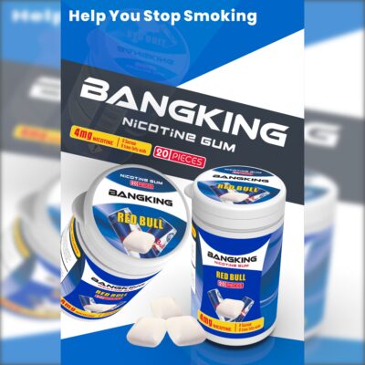 Bang King 4mg Nikotinli Sakız – 20 Çiğneme Parçası, Red Bull ve Nane Aromalı