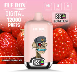 ELF BOX Digital 12000 Puffs Disposable Vape – Mesh Coil, Type-C Rechargeable, LED Digital Screen