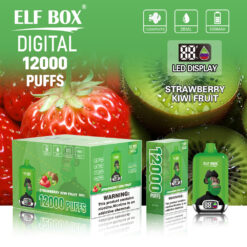 ELF BOX Digital 12000 Puffs Disposable Vape – Mesh Coil, Type-C Rechargeable, LED Digital Screen