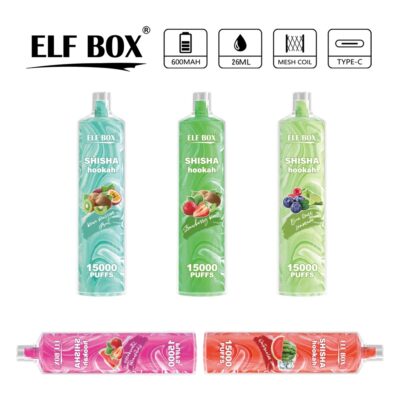ELF BOX LS 15000 Puffs Disposable Vape – Mesh Coil , Rechargeable Type-C Hookah Style