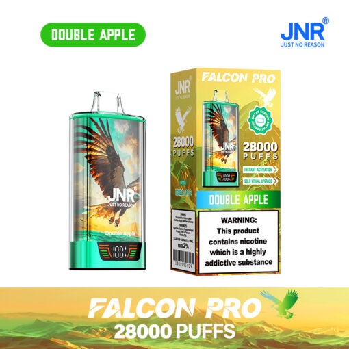 JNR Falcon Pro 28000 Puffs Disposable Vape  Rechargeable, Smart Screen,  Dual Mesh Coil, Type-C Charging