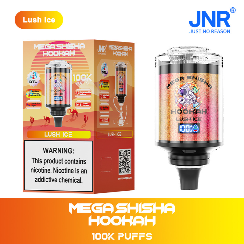 Mega Shisha Hookah 100000 Puffs Disposable Vape – Smart Screen, Dual Mouthpiece, DTL Vaping, Hookah Compatible