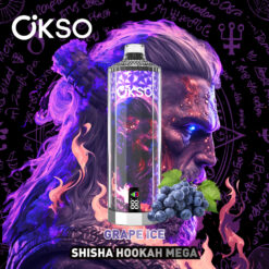 OKSO Shisha Hookah Mega 50000 Puffs Disposable Vape – Triple Mesh Coil, Adjustable Airflow, Type-C Rechargeable