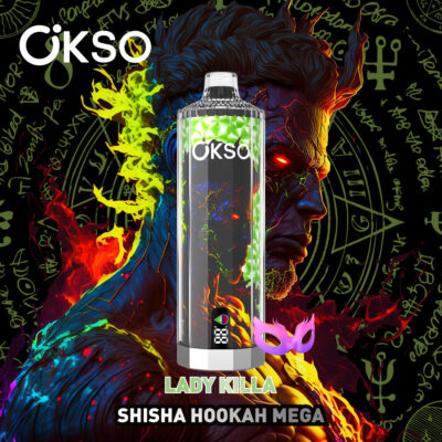 OKSO Shisha Hookah Mega 50000 Puffs Disposable Vape – Triple Mesh Coil, Adjustable Airflow, Type-C Rechargeable