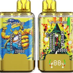 VAPME Crystal 20000 Puffs Disposable Vape – Dual Flavor, 20ml, Type-C, Digital Display