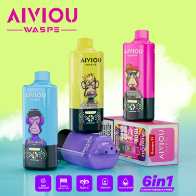 WASPE Aiviou 6-in-1 150,000 Puffs Disposable Vape – Triple Mesh, LED Display1